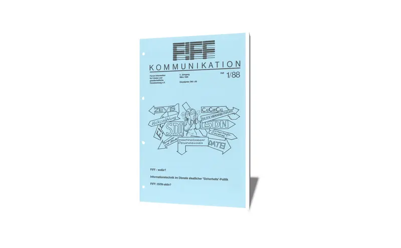 Cover der FIfF-Kommunikation 1/1988