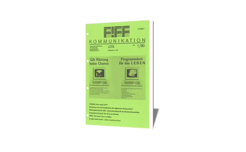 Cover der FIfF-Kommunikation 1/1990